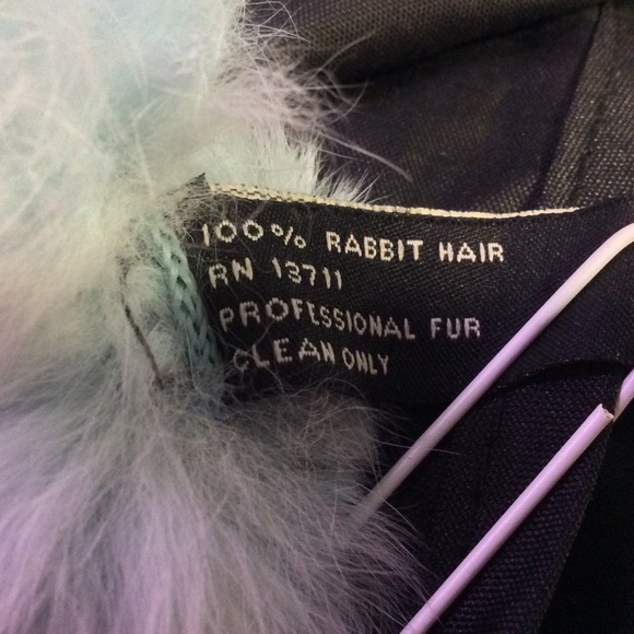 Women’s Baby Blue Rabbit FurWinter/Dress Scarf - Picture 5 of 5